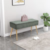 Soft Velveteen Stool Chair Footstool Padded Seat Upholstered Dining Room Bench