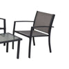 4 piece Grey Outdoor Garden Chair Table Conversation Lounge Furniture Patio Set