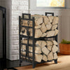 Heavy Duty Firewood Rack Fireplace Log Storage Elevated Stacking Holder Stand