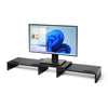 Adjustable Dual Monitor Stand Desk Computer Riser with Organizer Slot Black