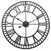 LARGE OUTDOOR GARDEN WALL CLOCK BIG ROMAN NUMERALS GIANT OPEN FACE METAL 40/60CM
