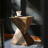 Modern Lightweight Concrete Accent Table Engineered Wood X-shape 30.5x30.5x46cm