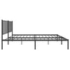 Metal Bed Frame with Headboard Black 150x200 5FT King Size Z2K6