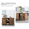 Wood File Cabinet with 3 Drawers Rustic Brown Office Cabinet File Storage New