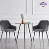 Retro 1/2X Dining Chairs Kitchen Armchairs Velvet Padded Seat Metal Legs Grey UK