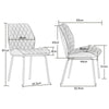 Set of 2 Velvet Dining Chairs Padded Seat Metal Legs Kitchen Home Office UK