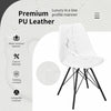 Set of 2 Dining Chair Modern Lounge Chair Makeup Vanity Chair Cushioned PU Seat