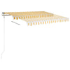 Freestanding Manual Retractable Awning 350x250 Yellow/White Z6U5