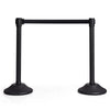 Set of 2 Belt Stanchion Crowd Control Barrier Stand with 190cm Retractable Belt