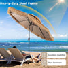 2.85M Thatched Tiki Umbrella 2 Tier Hawaiian Style Hula Patio Beach Parasol