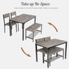 4PCS Dining Table & Chair Set Kitchen Furniture W/ Storage Bench Space-Saving