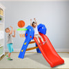 Kids Slide Foldable Toddler Child Climber Slider Playset with Basketball Hoop