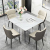 Large Modern Marble Dining Table Kitchen Dinner Desk 4-6 Person w/ Metal Legs