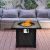 50000BTU Square Propane Firepit w/High-temp Resistant Tabletop Gas FirePit Table