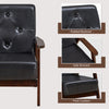 Classic Accent Sofa Chair PU Leather Armchair Ergonomic Leisure Lounge Chair