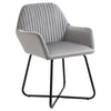 Modern Accent Chair Velvet-Feel Upholstered Lounge Armchair Grey