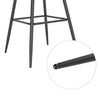 1/2x Bar Stool Kitchen High Chair w/ Backrest Footrest Padded Barstool Cafe Pub