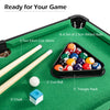Mini Billiards Pool Table Wooden Tabletop Snooker Game Set Family Fun Game
