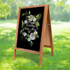 Large Heavy Duty Wood Chalkboard A Frame Board Sandwich Pavement Sign Waterproof