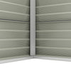 8X8.5FT Grey Metal Shed Garden Shed with Lockable Double Door & Air Vents Window