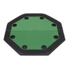 8-Player Folding Poker Table 2 Fold Octagonal Green Playing Card Game