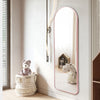 120cm Tall Full Length Arched Wall Mirror Metal Frame Cloakroom Dressing Mirrors