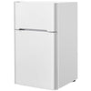 90 L Compact Refrigerator Double Door Cooler Fridge with Removable Glass Shelves
