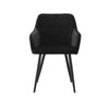2 PCS Used Luxury Accent Dining Chairs Velvet Salon Lounge Armchair - Black