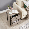 Bedside Table with 2 Drawers,End Table with Storage for Living Room/Bedroom,G