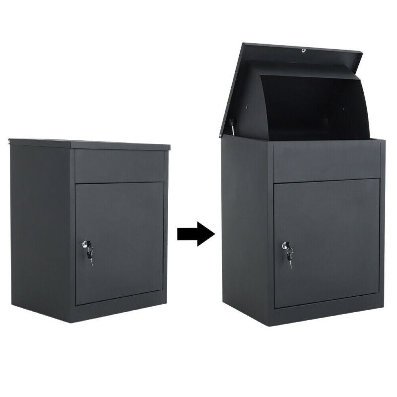 Large Parcel Drop Box Lockable Outdoor Secure Letter Box Post Box Mail ...