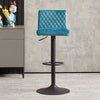 1/2/4x Bar Stools Gas Lift Swivel Velvet Padded Stool Breakfast Club Cafe Chairs