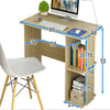 UK Small Compact PC Computer Desk Corner Table Shelves Workstation Home Office