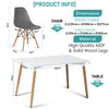 Dining Table and Chairs 4 6 Set Wooden legs Retro dining Room Chair Grey Kitchen