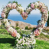 Heart Shaped Wedding Stand Backdrop Arch Frame Flowers Balloons Base Party Decor