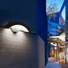 Curve Halo Modern IP54 LED Outdoor Security Wall Mounted Light White /Warm white