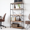 4 Tier Bookshelf Industrial Storage Rack Home Office Display Rack Freestanding