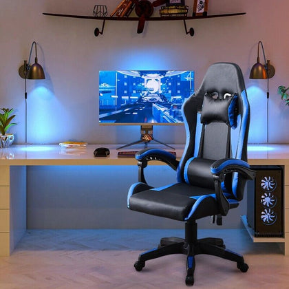 Office Executive Racing Gaming Chair Faux Leather Computer Desk Chair Adjustable