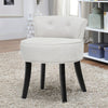 Velvet Padded Low Back Vanity Chair Dressing Table Makeup Stool Dining Chair