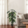 Artificial Tree Plants Monstera Leaves Tropical Palm Foliage In Pot Home Office
