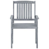 Garden Chairs 8 pcs Solid Acacia Wood Grey C5M1
