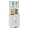 Kitchen Pantry Cabinet Freestanding Buffet Cupboard W/ Adjustable Shelf & Drawer