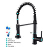 360° Rotation Swivel Tap Spray Mixer Kitchen Sink Mixing Taps Spring Neck Chr SP