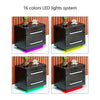 2 Drawers LED Light Bedside Table Side Nightstand Storage Organiser High Gloss
