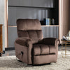 Single Sofa Fabric Power Lift Electric Recliner Chair Armchair Rise Chair Brown