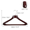 5PCS Wooden Wide Shoulder Clothes Hangers Coat Jackets Pant Suit Trouser Rack