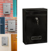 Metal Wall Mounted Mail Post Letter Box Mailbox Postbox Outdoor Outside External