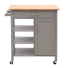 Kitchen Island Trolley Cart Cupboard Drawer 3 Tiers Storage Shelves Dining Room