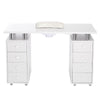 8 Drawer Manicure Table Nail Art Beauty Salon Station Technician Storage Desk