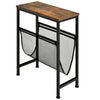 Industrial Sofa Side Table Coffee Snack Table Laptop Desk with Magazine Holder