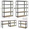 5 TIER BOLTLESS METAL SHELVING UNIT STORAGE RACKING SHELVES GARAGE WAREHOUSE
